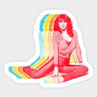 Kate Bush / Retro Rainbow Aesthetic Design Sticker